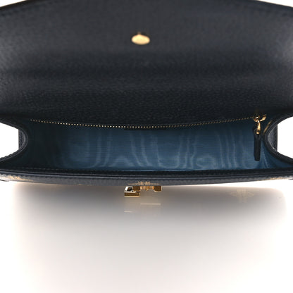 Gucci Textured Calfskin Bee Star Print Small Sylvie Shoulder Bag Black 5 of 11
