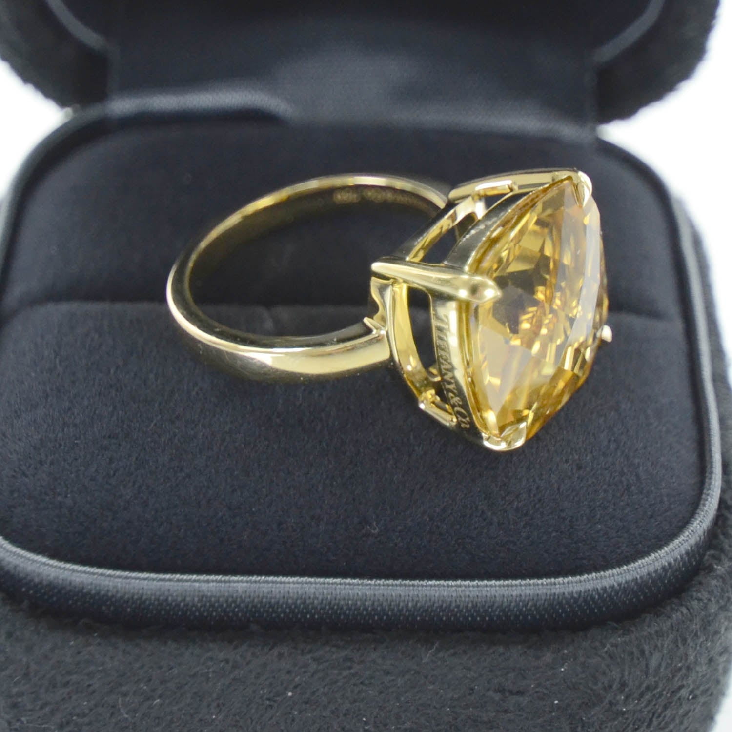 Tiffany 18k Gold Citrine Sparklers Cocktail Ring 6 3 of 6