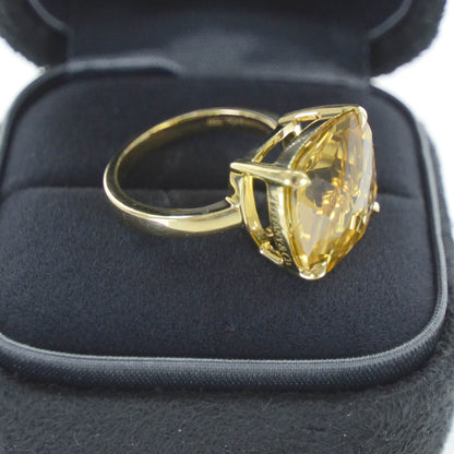 Tiffany 18k Gold Citrine Sparklers Cocktail Ring 6 3 of 6