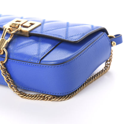 Givenchy Goatskin Quilted GV3 Mini Pocket Convertible Bag Blue 6 of 8