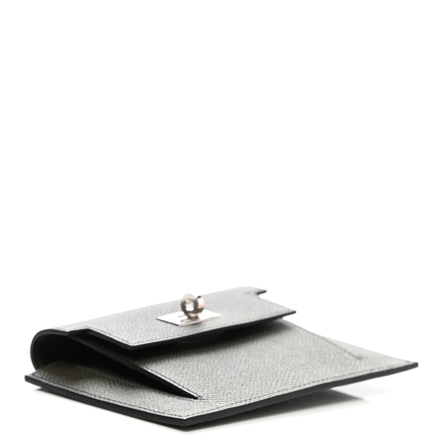 Hermes Epsom Kelly Pocket Compact Wallet Vert De Gris 3 of 7