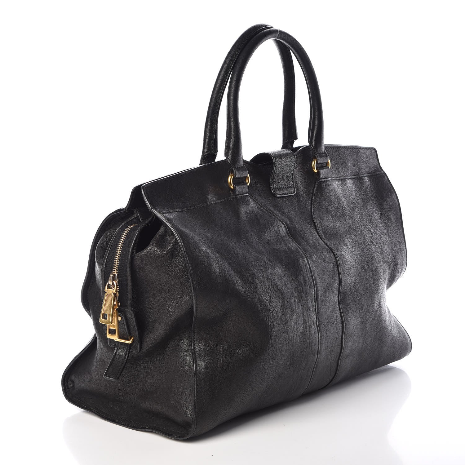 Saint Laurent Sheepskin Large Cabas ChYc Black 3 of 7