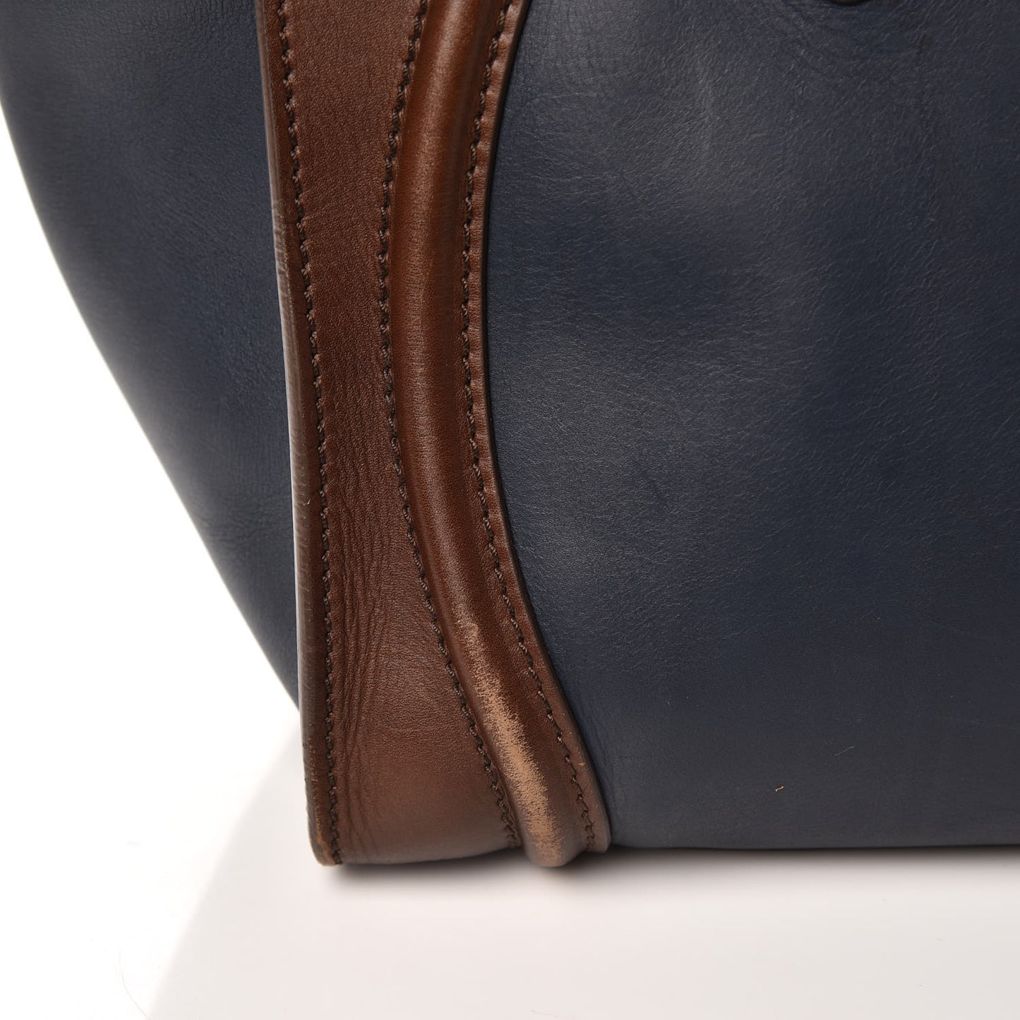 Smooth Calfskin Mini Tri-Color Luggage Navy
