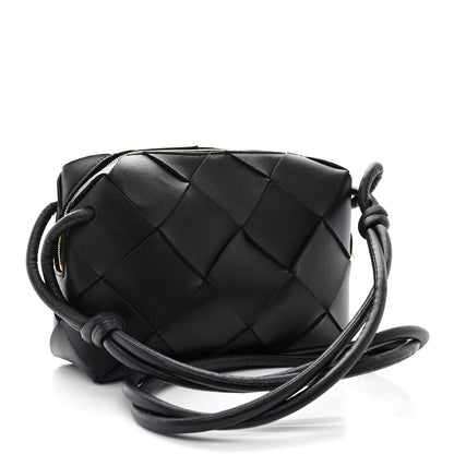 Bottega Veneta Lambskin Maxi Intrecciato Small Cassette Camera Bag Black 3 of 10