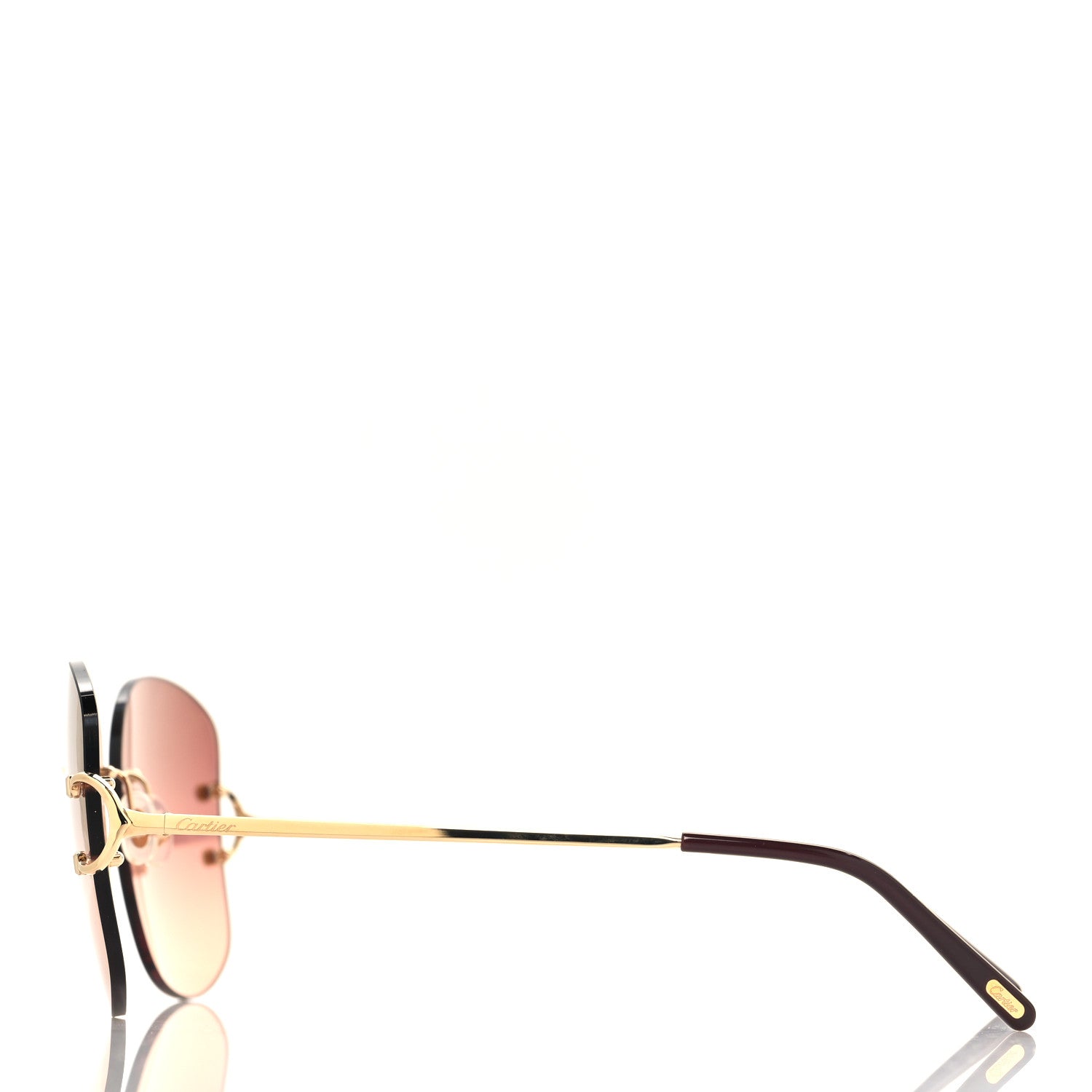 Cartier Metal C Decor CT0037RS Sunglasses Gold 3 of 8