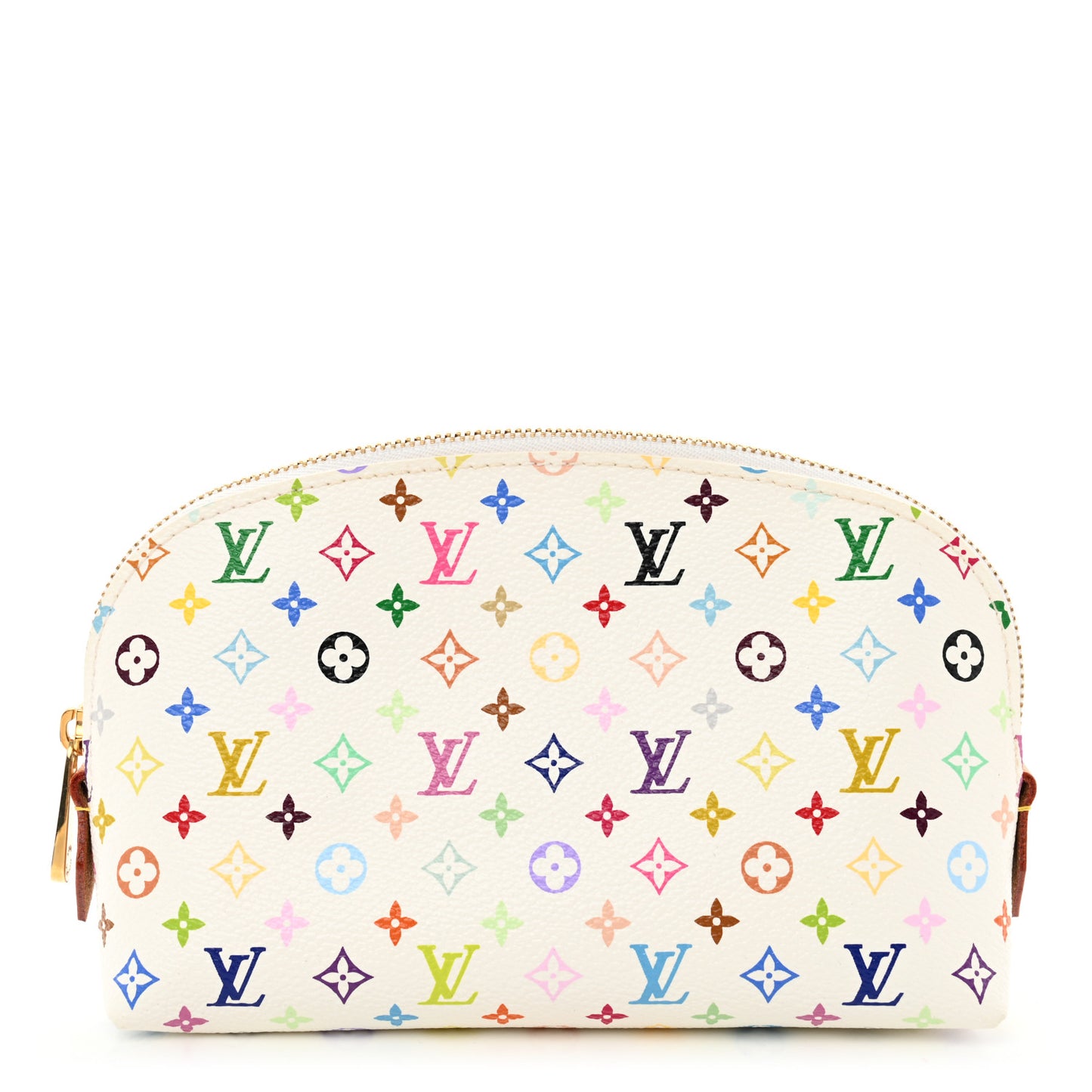 Monogram Multicolor Cosmetic Pouch White Litchi