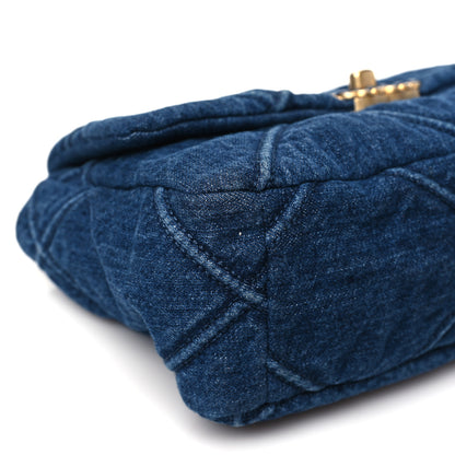 Chanel Denim Quilted Medium Chanel 19 Flap Blue 9 of 10