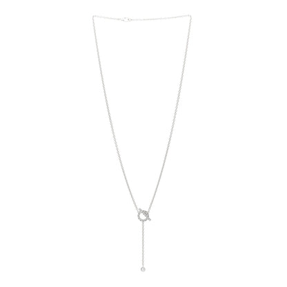 Hermes 18K White Gold Diamond Finesse Lariat Necklace 3 of 5
