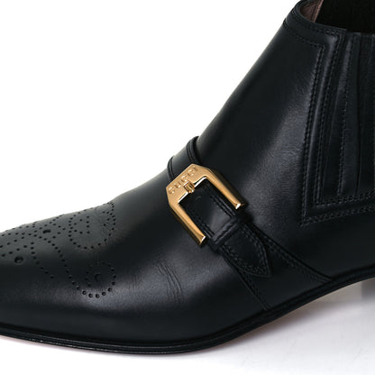 Gucci Waxed Calfskin Womens Ankle Boots 37 Black 13 of 14