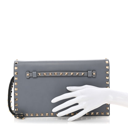 Valentino Garavani Nappa Rockstud Wristlet Clutch London Blue 2 of 8