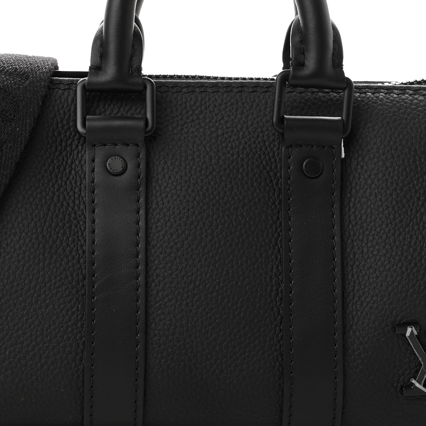 Grained Calfskin Aerogram Keepall XS Black