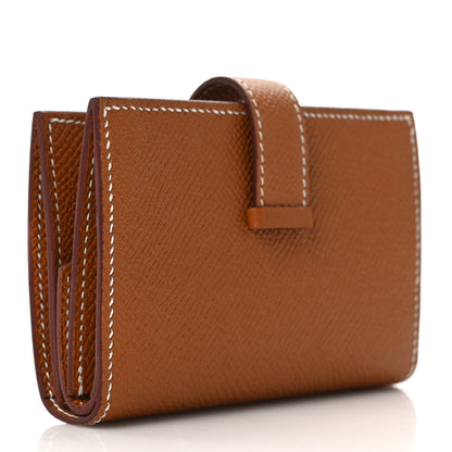 Hermes Epsom Mini Bearn Wallet Gold 3 of 7