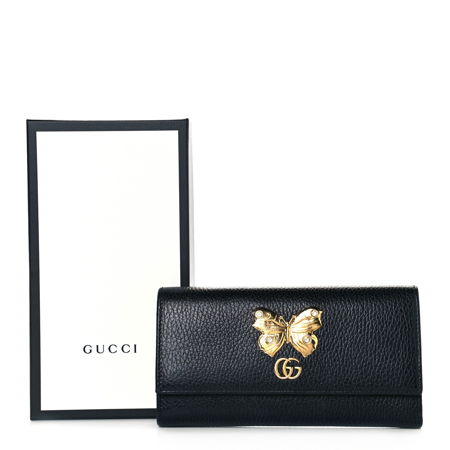 Gucci Calfskin Garden Continental Wallet Black 8 of 8