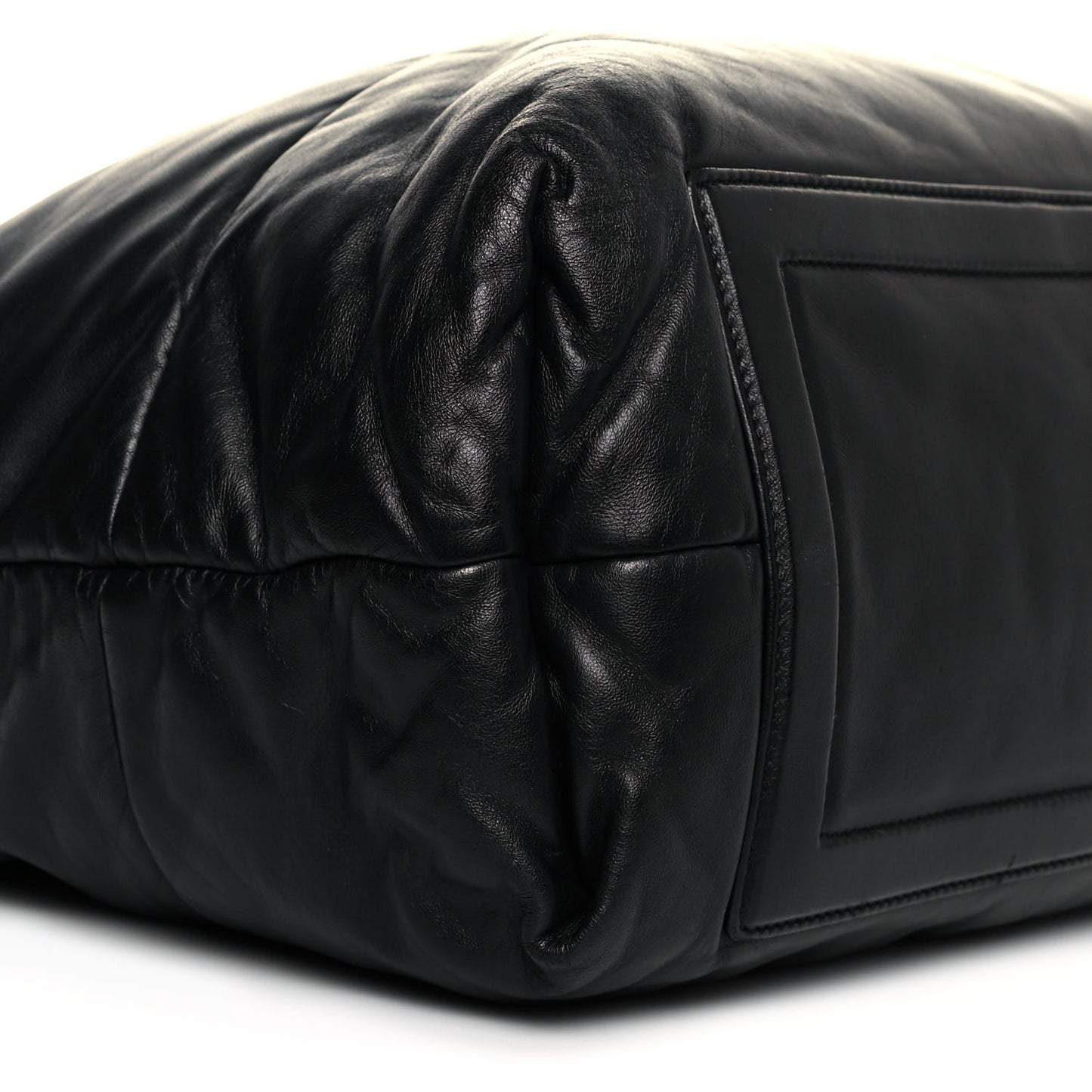 Lambskin Quilted Extra Large Coco Cocoon Reversible Tote Black