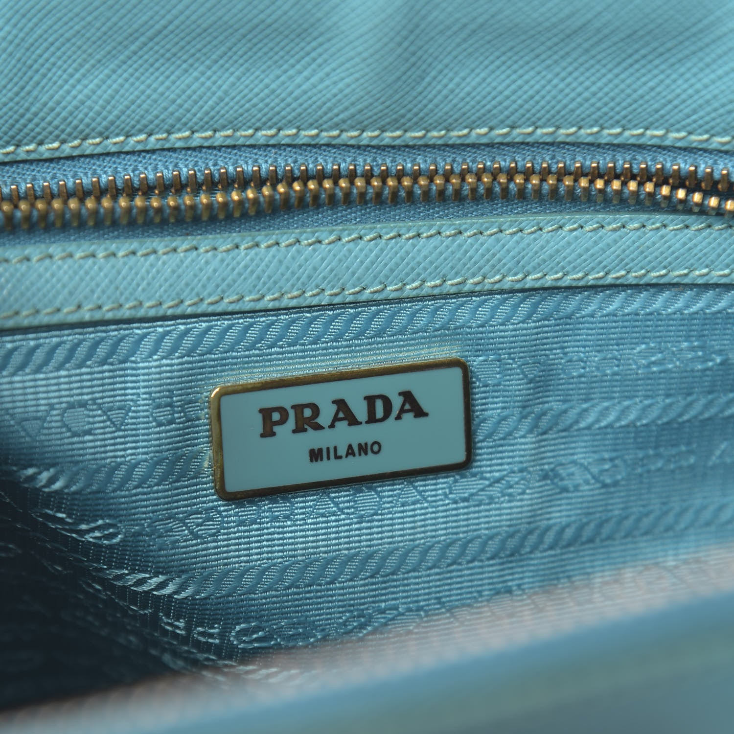Prada Saffiano Medium Galleria Double Zip Tote Turchese 7 of 18