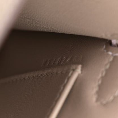 Hermes Chevre Mysore Horseshoe Mini Kelly Sellier 20  Gris Tourterelle Mauve Pale 7 of 11