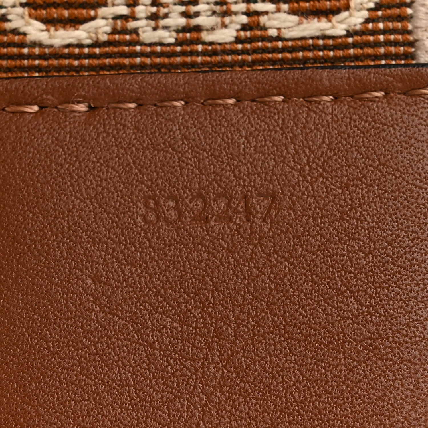 Loewe Calfskin Jacquard Anagram Strap Tan Pecan 4 of 5