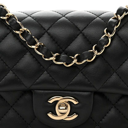 Chanel Lambskin Quilted Mini Rectangular Flap Black 8 of 11
