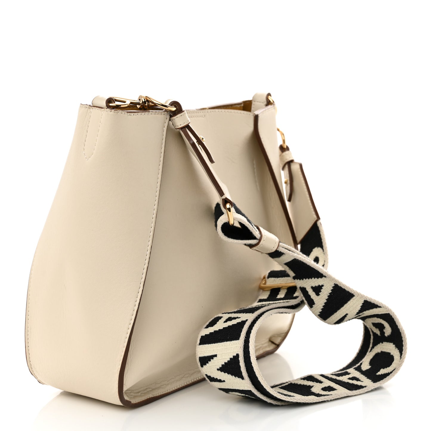 Eco Alter Nappa Perforated Logo Mini Crossbody White