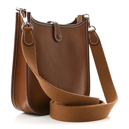 Hermes Taurillon Clemence Amazone Evelyne TPM Fauve Gold 3 of 11