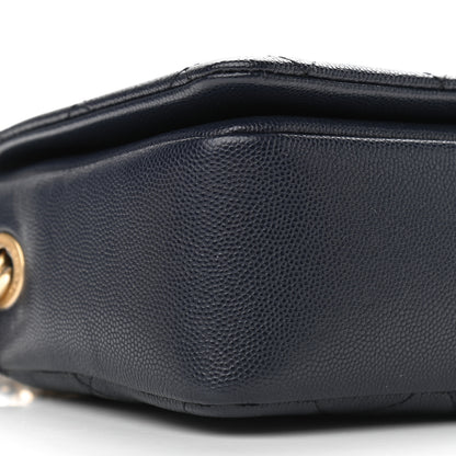 Chanel Caviar Quilted Small Fashion Therapy Flap Bag Navy Blue 8 of 9