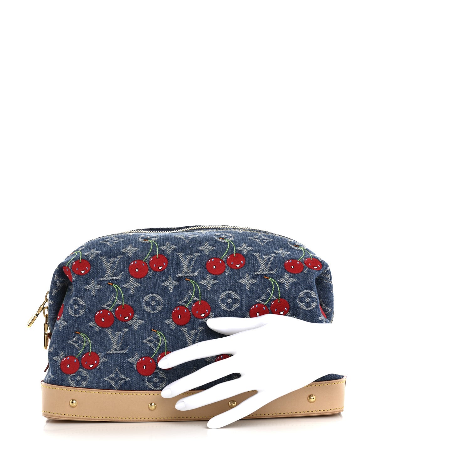 LV X TM Monogram Denim Cerises Cosmetic Pouch GM