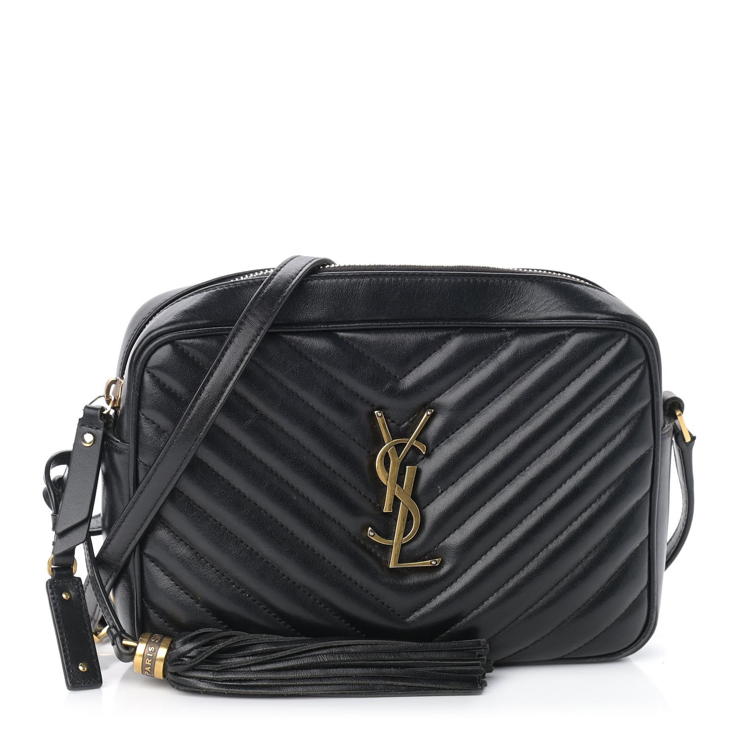 Calfskin Matelasse Monogram Lou Camera Bag Black