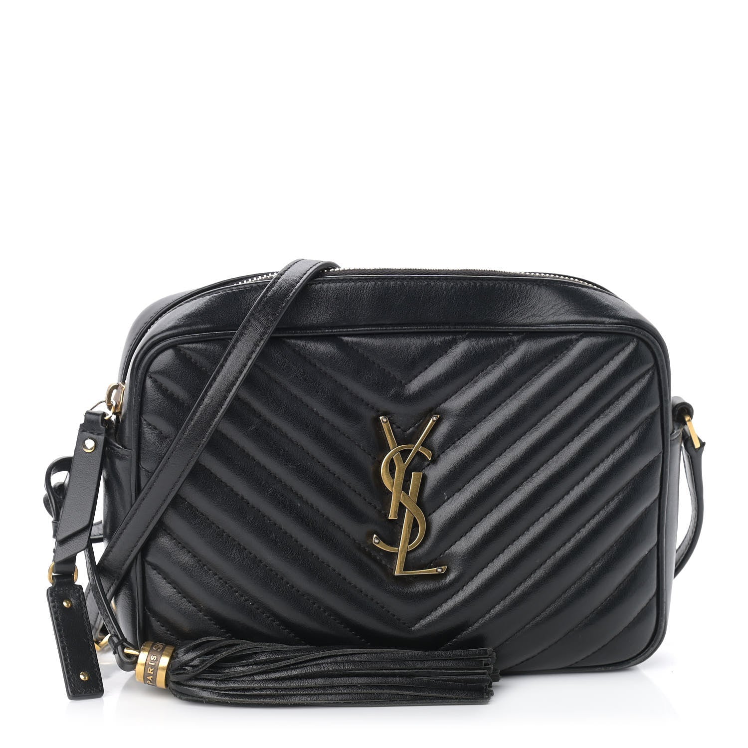 Saint Laurent Calfskin Matelasse Monogram Lou Camera Bag Black 1 of 9