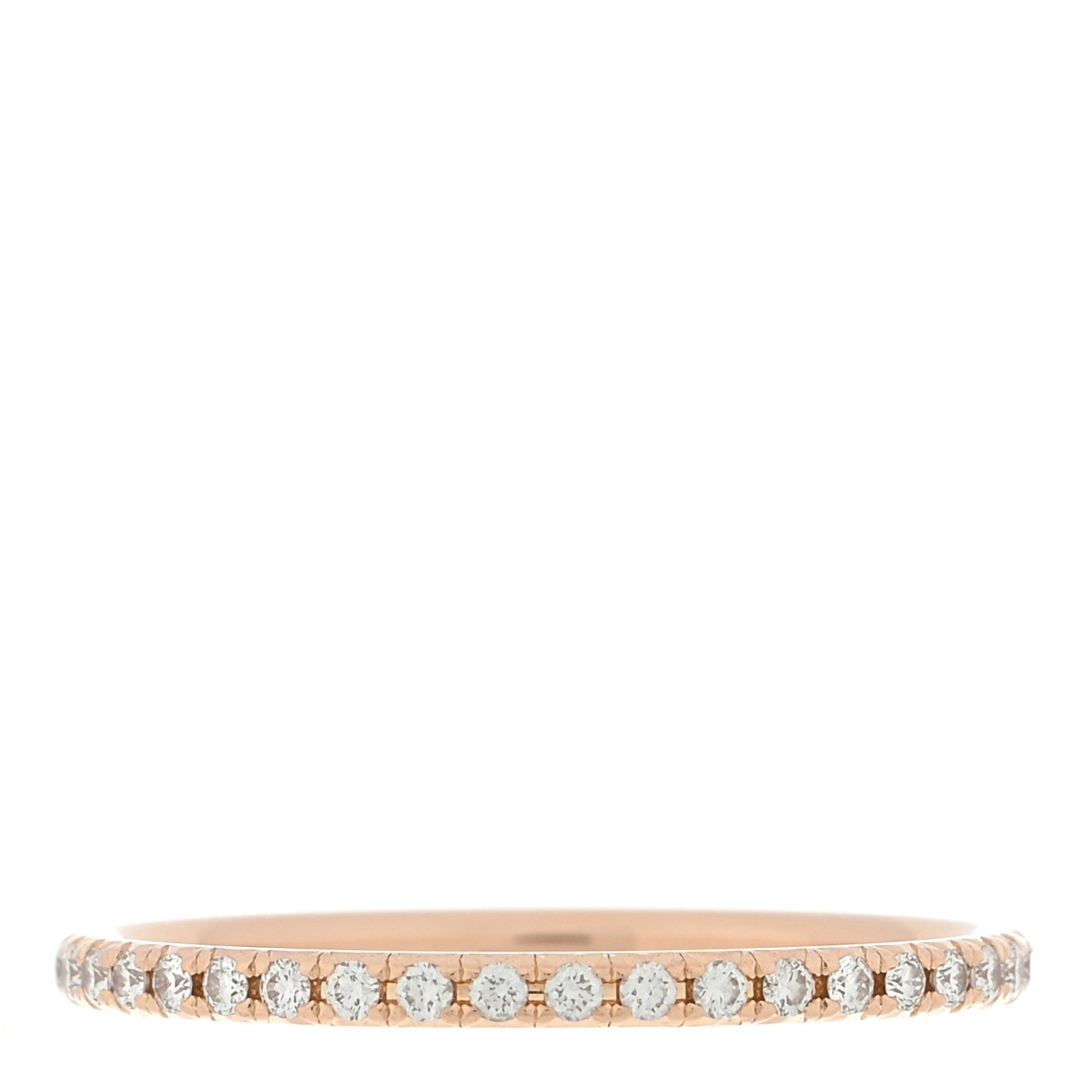 Tiffany 18K Rose Gold Diamond Metro Band Ring 50 5.5 3 of 4