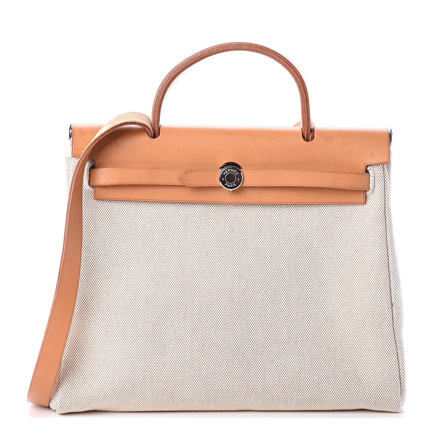 Toile Vache Calfskin Herbag 30 PM Natural