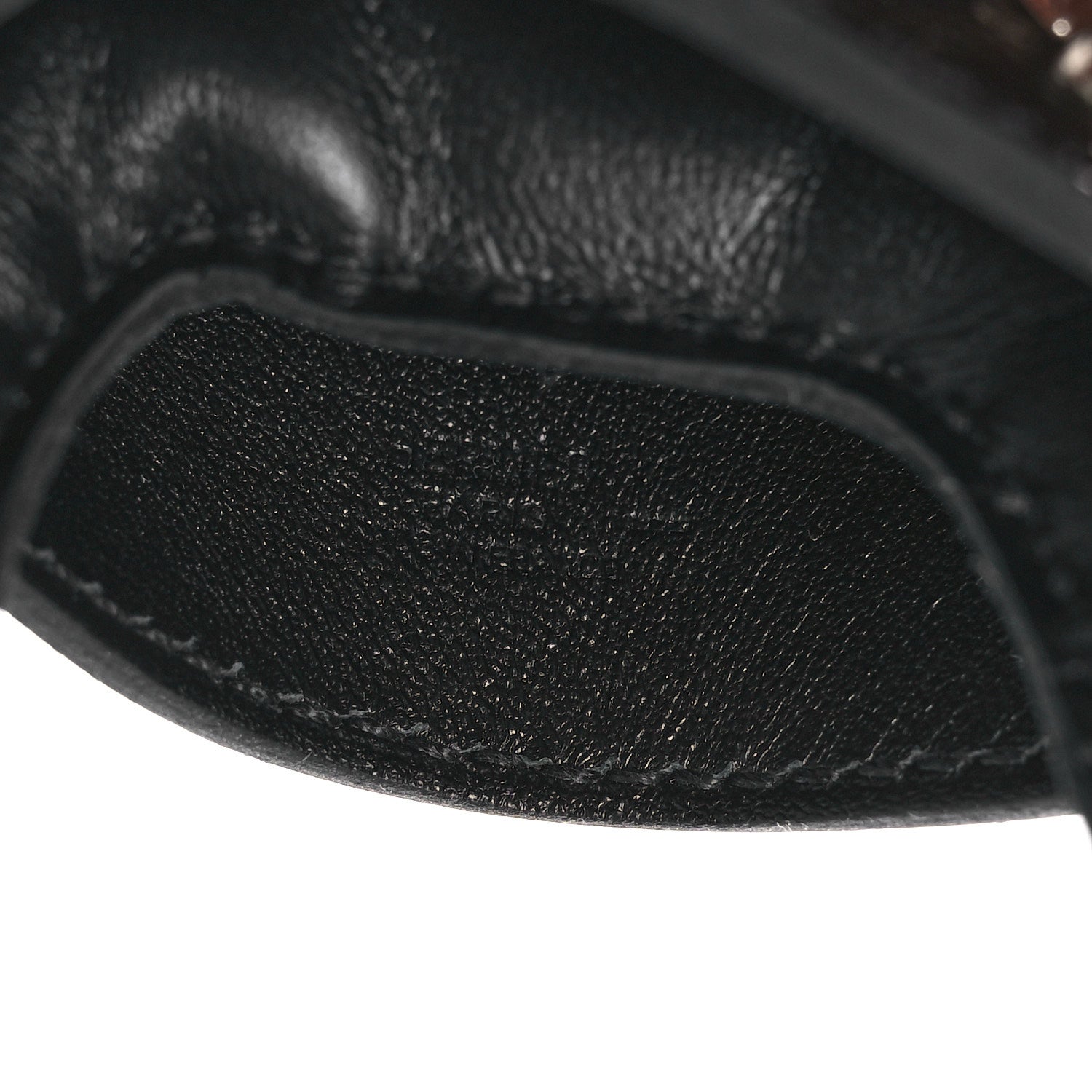 Hermes Milo Lambskin Niloticus Lizard Touch Studded Grigri Rodeo Robeo Rock Horse Bag Charm PM Black 4 of 5