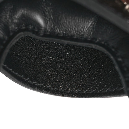 Hermes Milo Lambskin Niloticus Lizard Touch Studded Grigri Rodeo Robeo Rock Horse Bag Charm PM Black 4 of 5