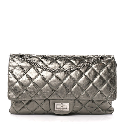 Chanel Metallic Aged Calfskin Quilted 2.55 Reissue 227 Flap Dark Green 1 of 11