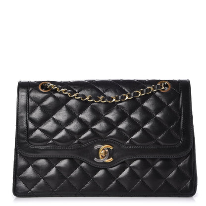 Chanel Lambskin Quilted Medium Double Flap Black 1 of 8