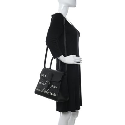 Delvaux Calfskin MM L'Humour Brillant Satchel Black 2 of 13