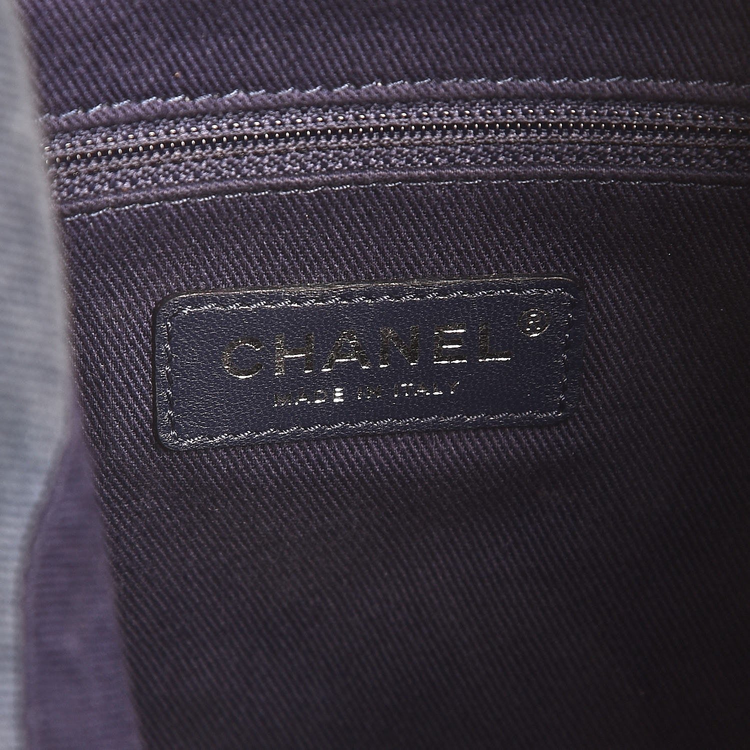 Chanel Canvas Sequin Large Deauville Backpack Navy 6 of 7