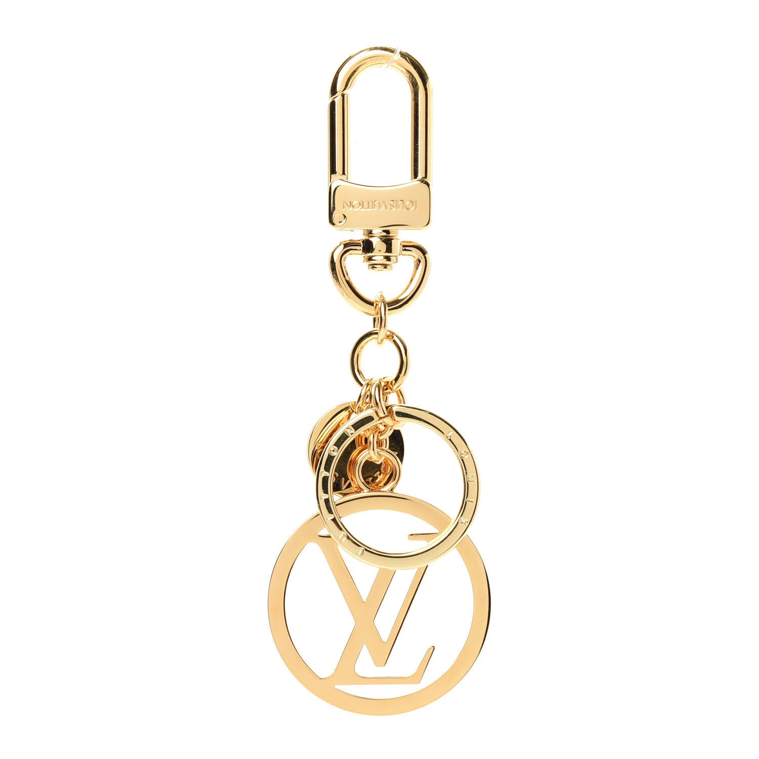 Louis Vuitton LV Circle Bag Charm Key Holder Gold 1 of 4