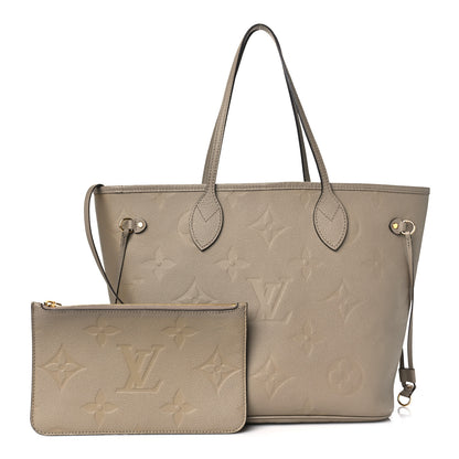 Louis Vuitton Empreinte Monogram Giant Neverfull MM Tourterelle 2 of 9