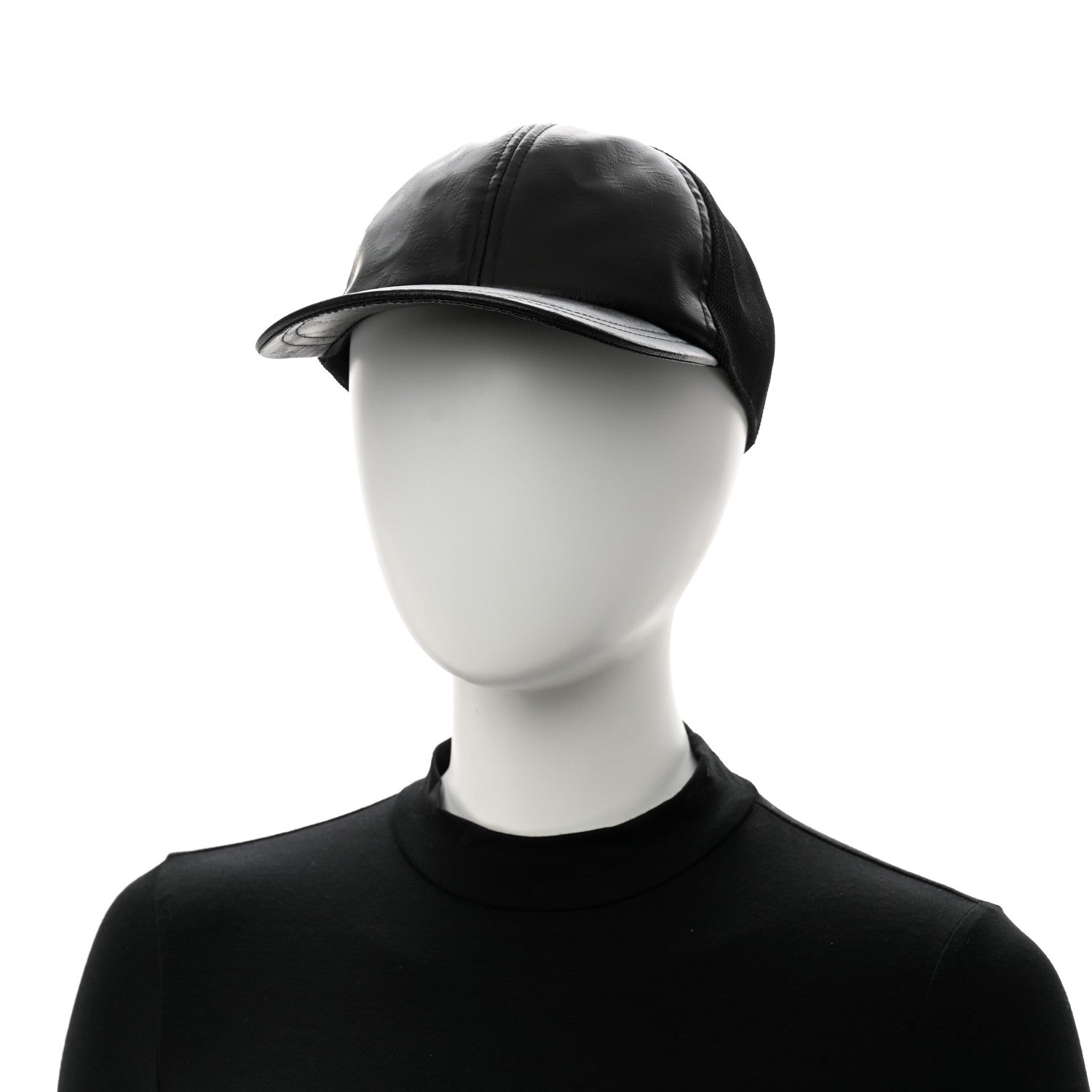Gucci Calfskin Mesh GG Tennis Embossed Baseball Hat L Black 2 of 10