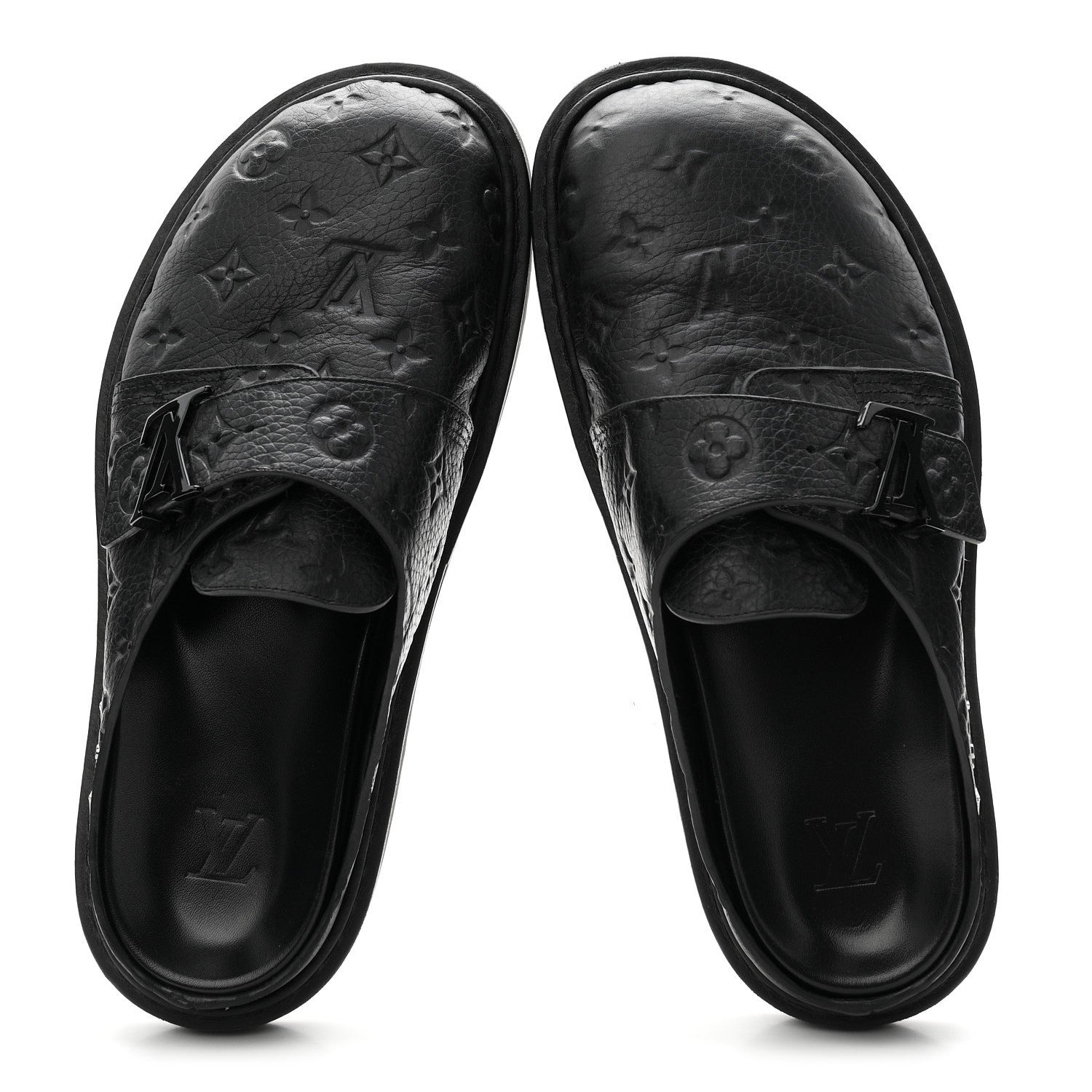 Louis Vuitton Empreinte Monogram LV Easy Mens Mule 8.5 Black 2 of 9