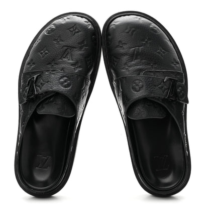 Louis Vuitton Empreinte Monogram LV Easy Mens Mule 8.5 Black 2 of 9