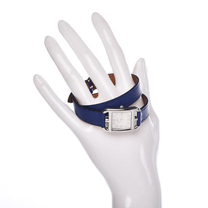 Hermes Stainless Steel Swift 23mm Cape Cod Double Tour Quartz Watch Bleu Electrique 2 of 7