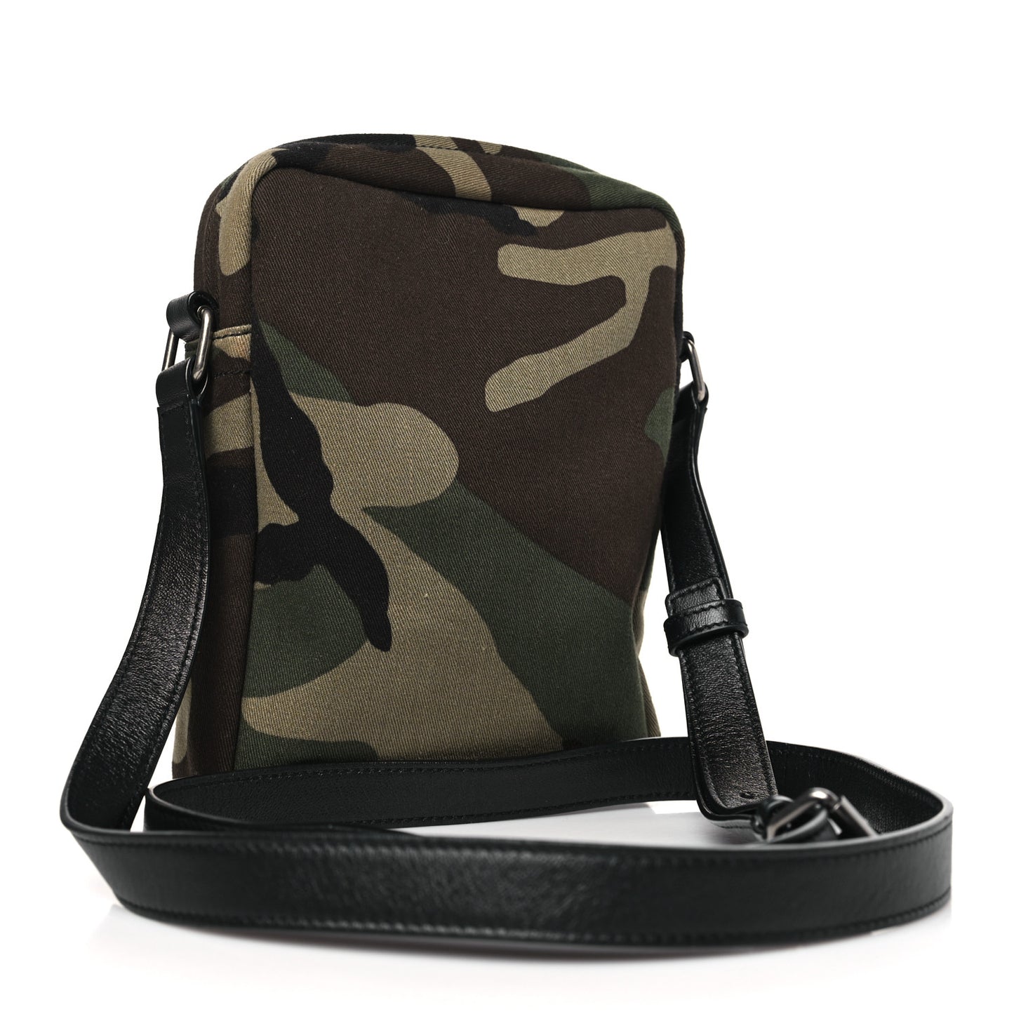 Canvas Calfskin Camouflage Sid Messenger Bag Green
