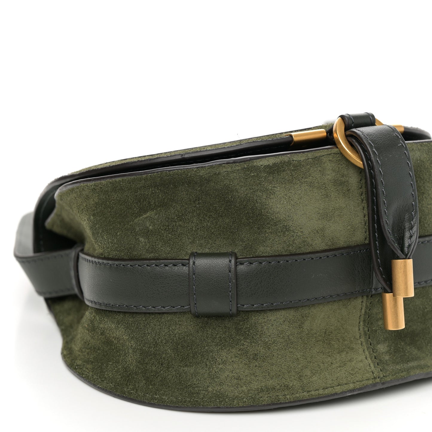 Suede Small Marcie Saddle Bag Night Forest