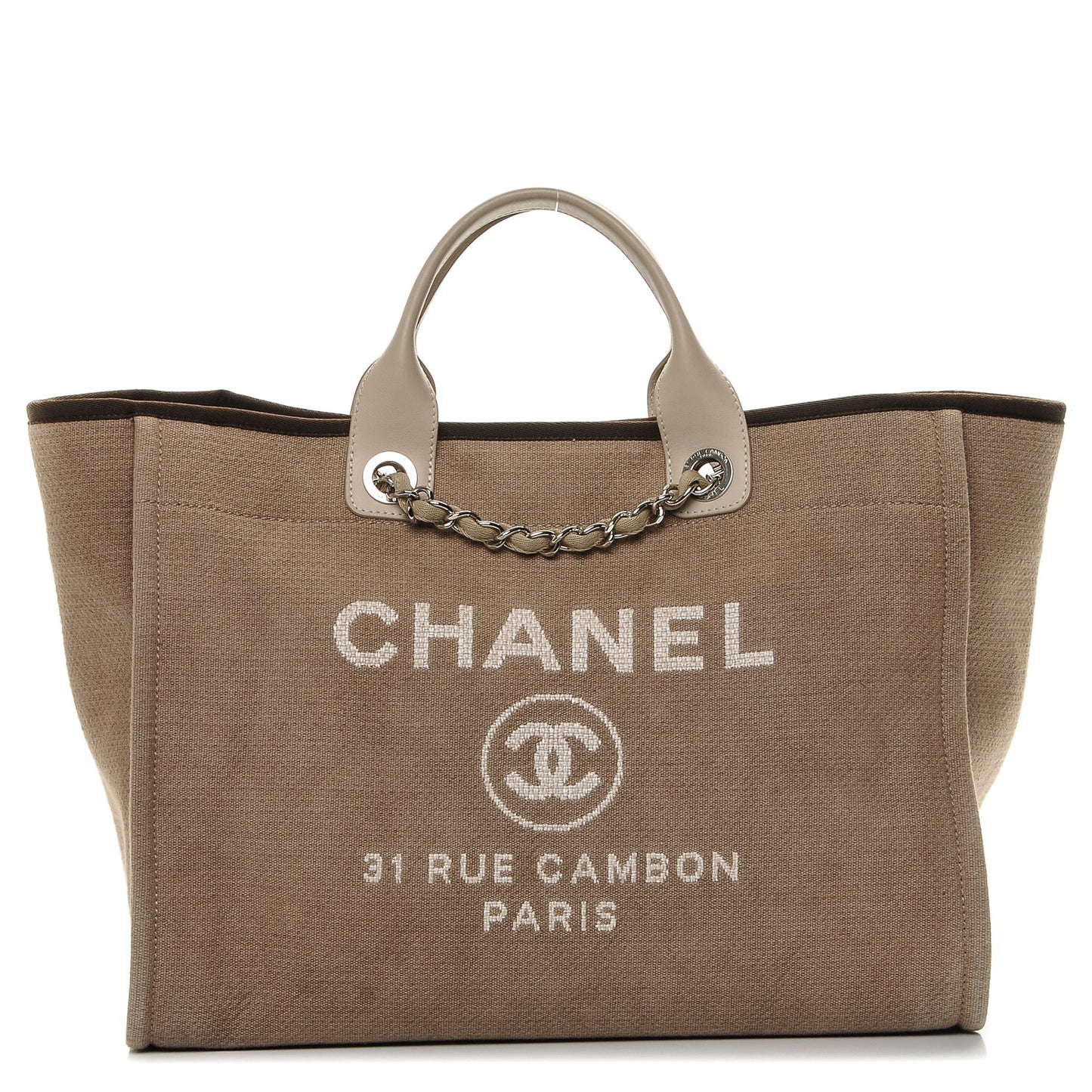 Canvas Large Deauville Tote Brown