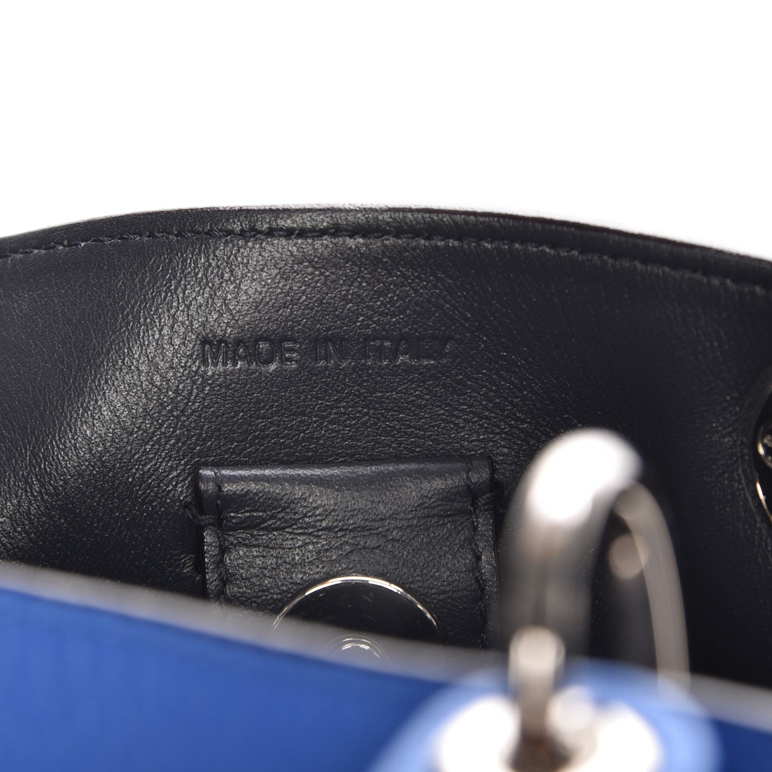 Christian Dior Bullcalf Medium Diorissimo Tote Blue 8 of 8