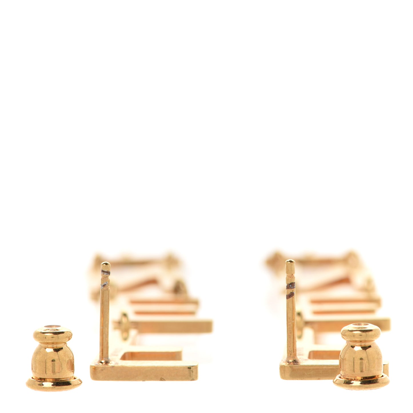 Metal Signature Earrings Gold