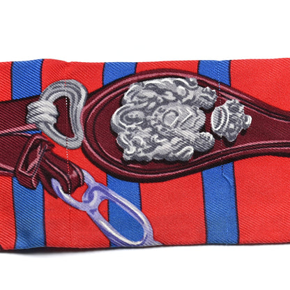 Hermes Silk Brides De Gala Bayaderes Twilly Rouge Bleu Roy Acajou 5 of 6