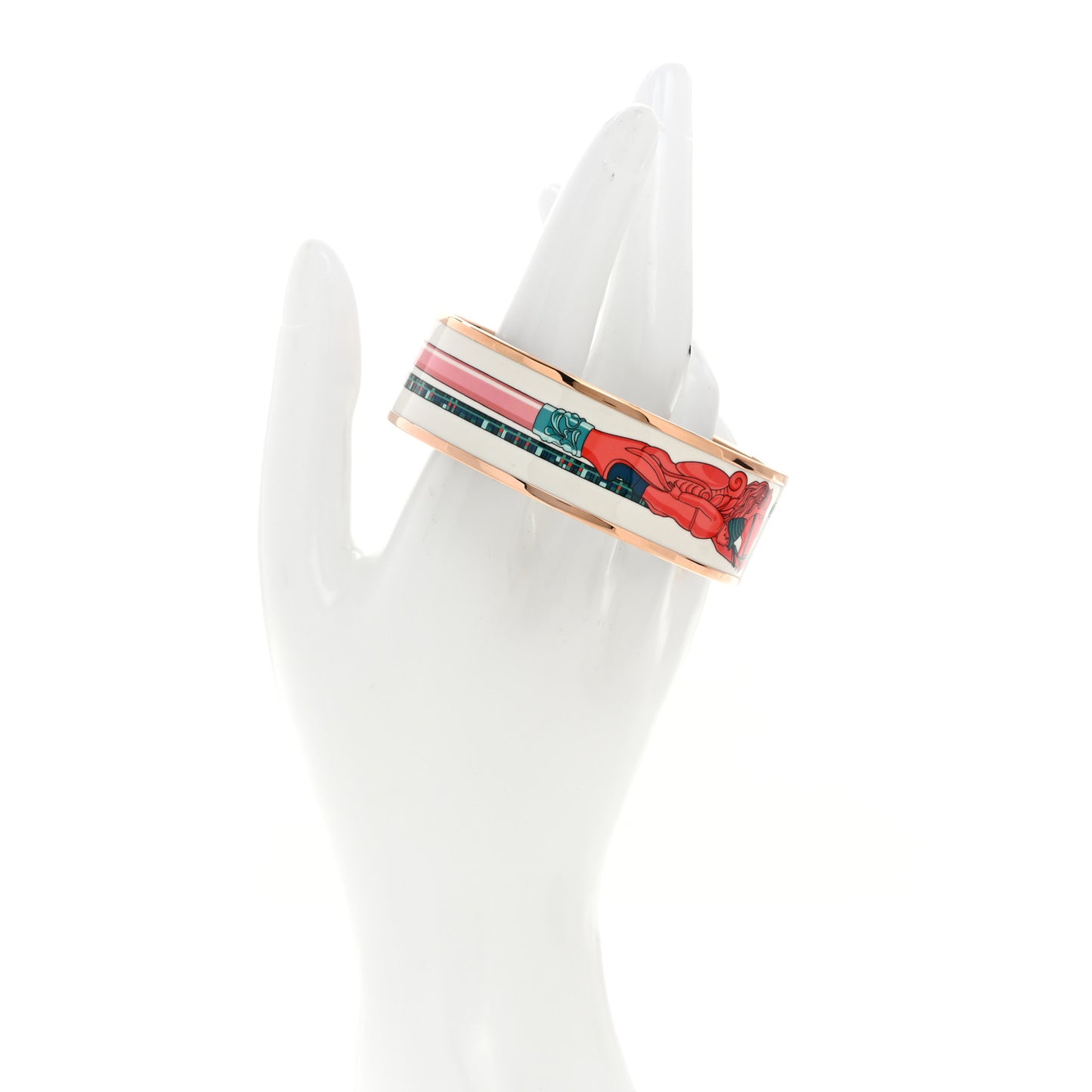 Enamel Printed Wide Les Cannes Bracelet L Baroque