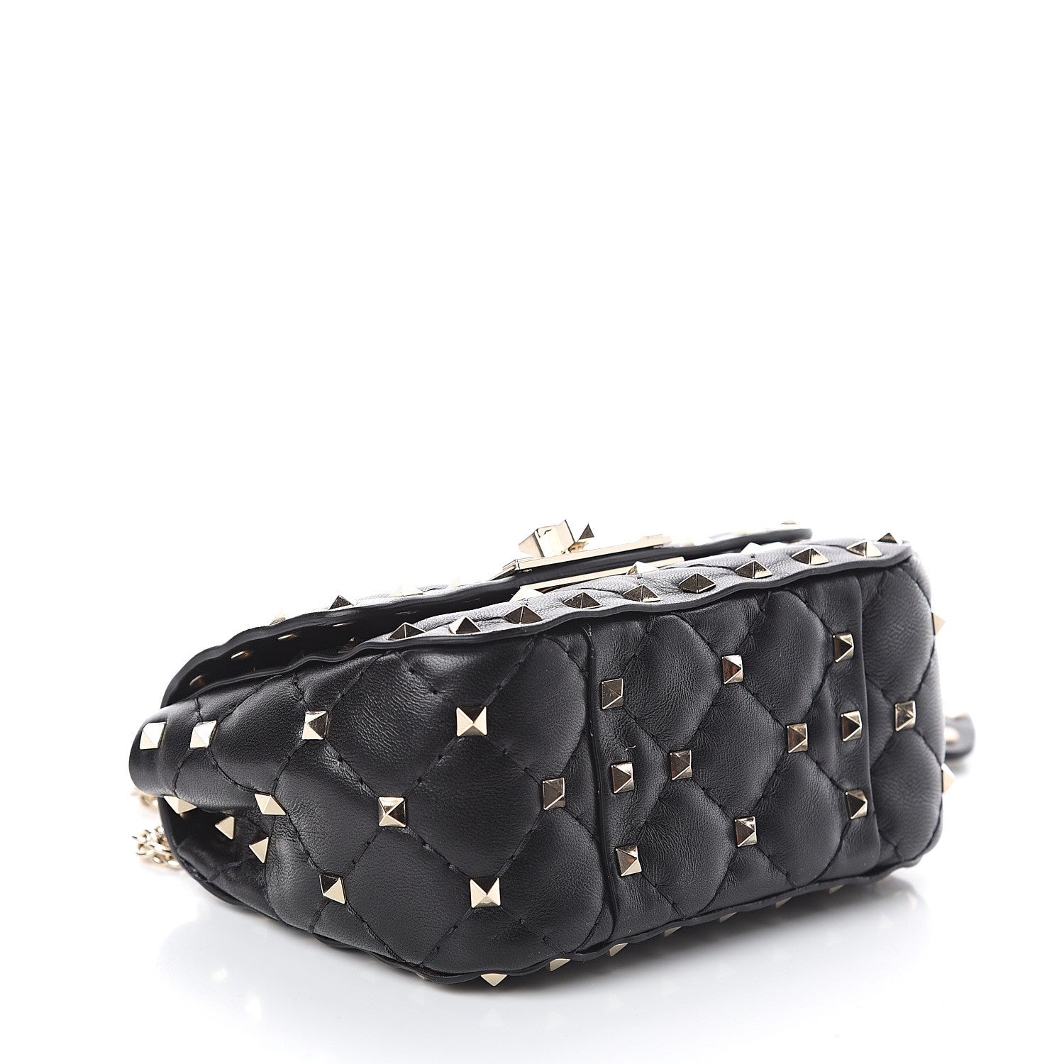 Valentino Garavani Nappa Micro Rockstud Spike Shoulder Bag Black 3 of 7
